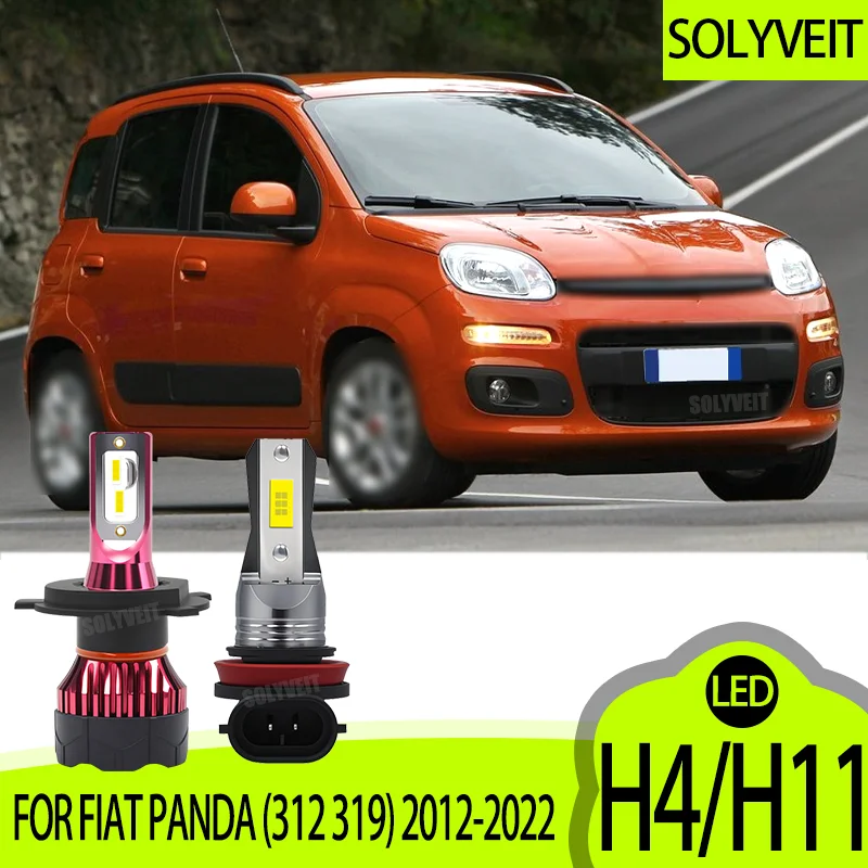 

LED Headlight Dual Beam Bulb Fog Light Combo H4 H11 Easy Fit 12v FOR FIAT PANDA (312 319) 2012-2017 2018 2019 2020 2021 2022