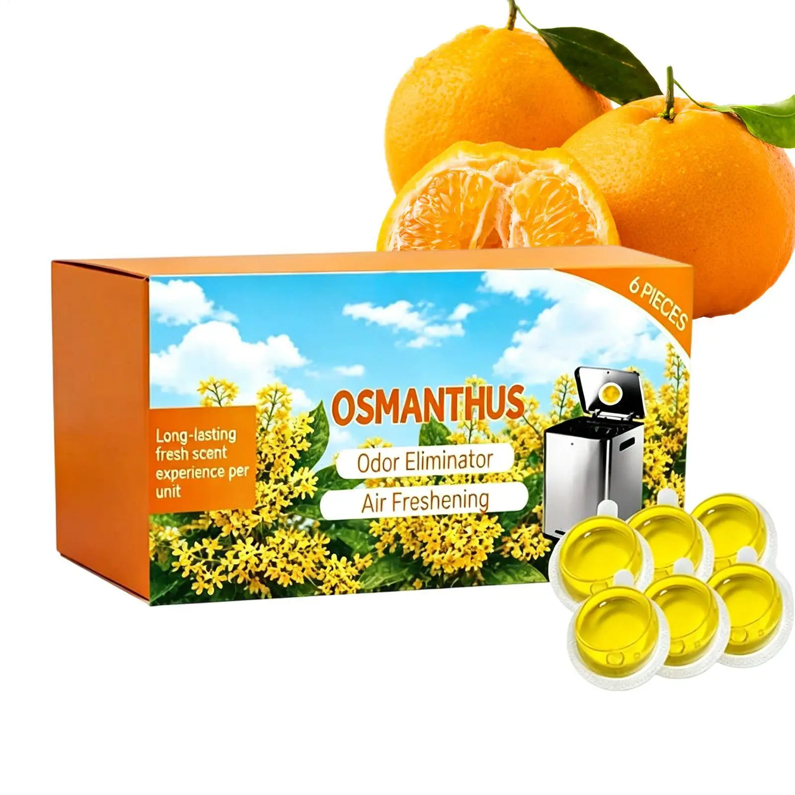 Home Air Freshener 6 pcs/set Long Lasting Garbage Can Scented Eliminating Fragrance Trash Can Freshener For Apartment Kitchen