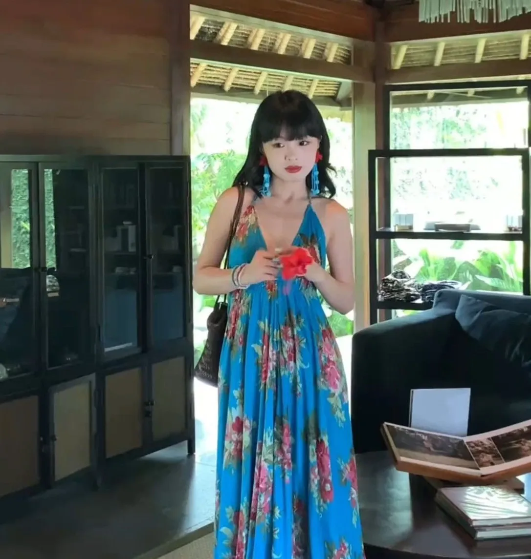 Vestidos femininos vestido noite fora primavera jacquard a céu aberto lanterna manga laço cintura minimalista francês requintado gota-cintura