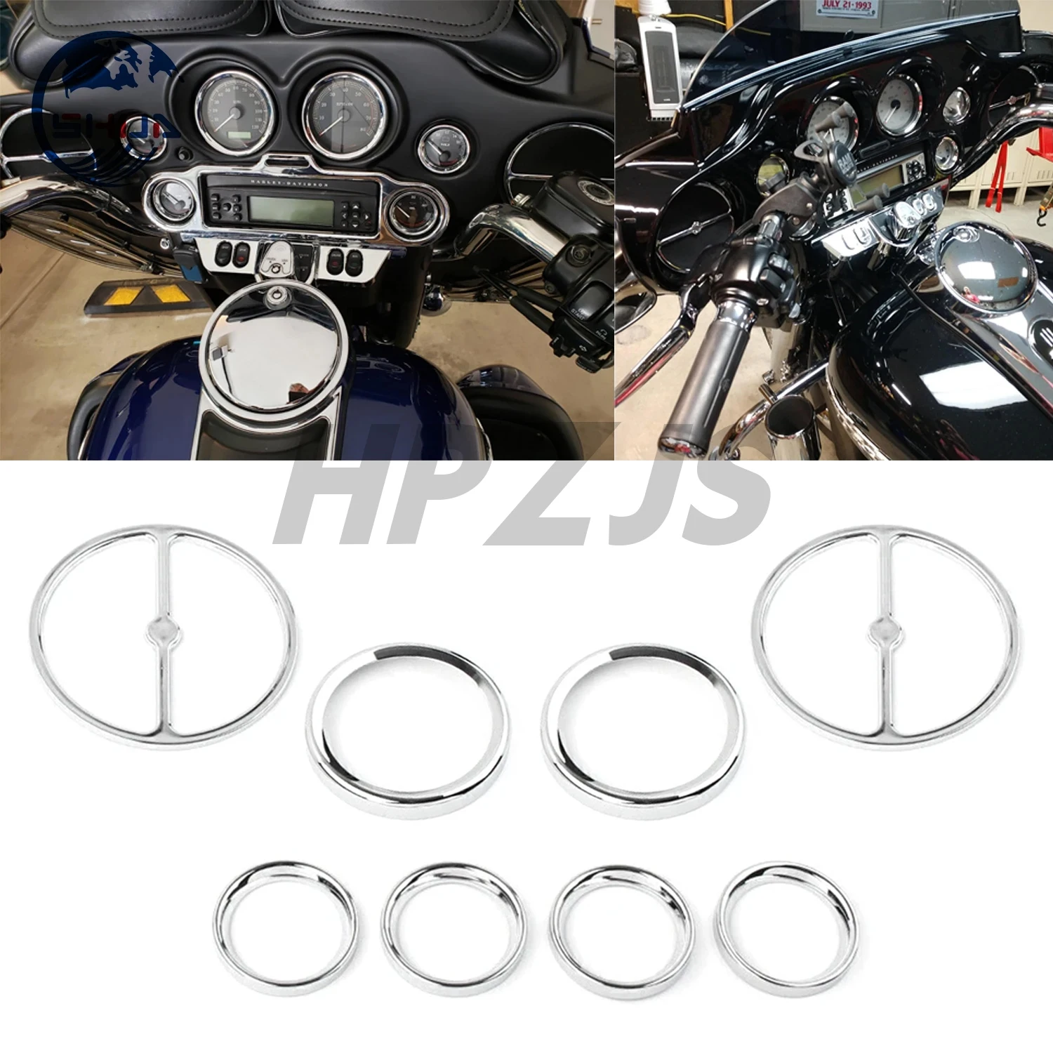 

Chrome Speedometer Bezels Speaker Horn Cover For Harley Motorcycle Davidson Electra Glide Street Glide And Trike 1996-2013