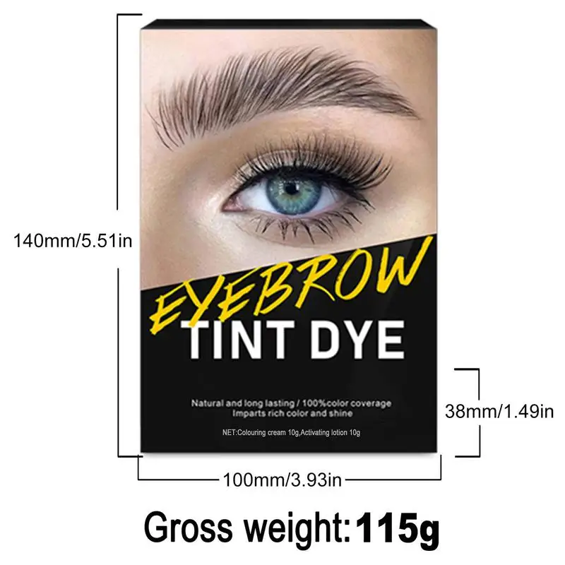 Eyebrow Tinting Kit Gentle Eyebrow Dye Long-Lasting Dye Eyebrow Cream Waterproof Mascara Enhancer 3d Natural Brow Color