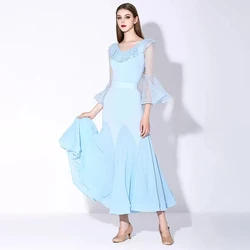 2023 New Sexy Modern Practice Dress National Standard Women Ballroom Dance Dresses Waltz Performance Dancewear Costumes