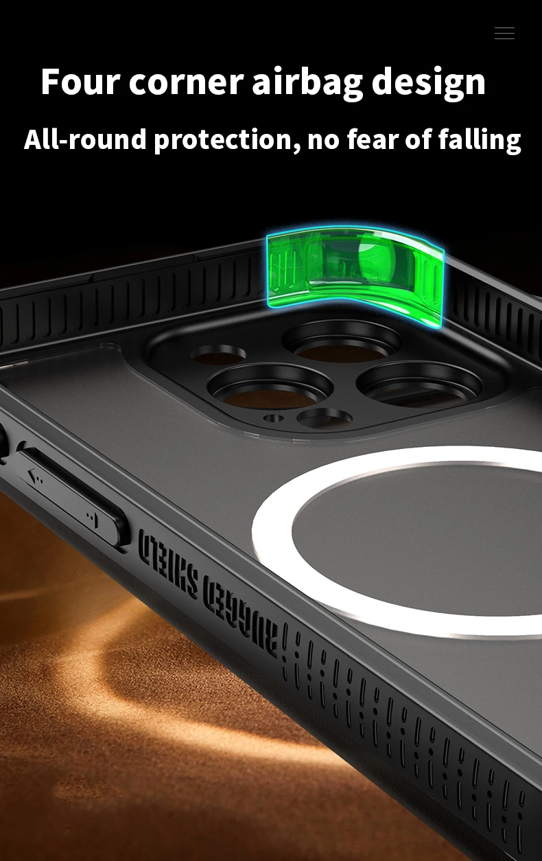 Für iPhone 16 Plus Magsafe Wireless Charging Apple 15 Plus Hülle 15 Pro Transluzente iPhone 16 Pro Max Anti-Fall-Hülle – Detail 7