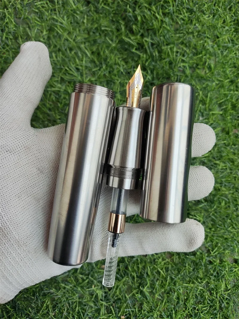 Titanium Alloy Giant Extra Large Heavyweight Pen NO.8 Jinhao Nib Large Capacity Business Funny Ballpoint Pen Writing Gifts