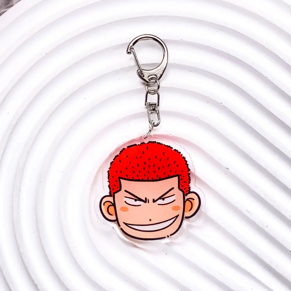 5Pcs Anime Figures Slam Dunk Acrylic Keychain Bag Charms Accessories Cute Backpack Key Holder Funny Keyring Fans Friends Gifts