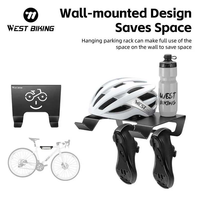 

WEST BIKING Wall Mount Bike Parking Rack Multifunctional Indoor Wall Bicycle Display Stand Carbon Steel Bike Holder Storage Rack