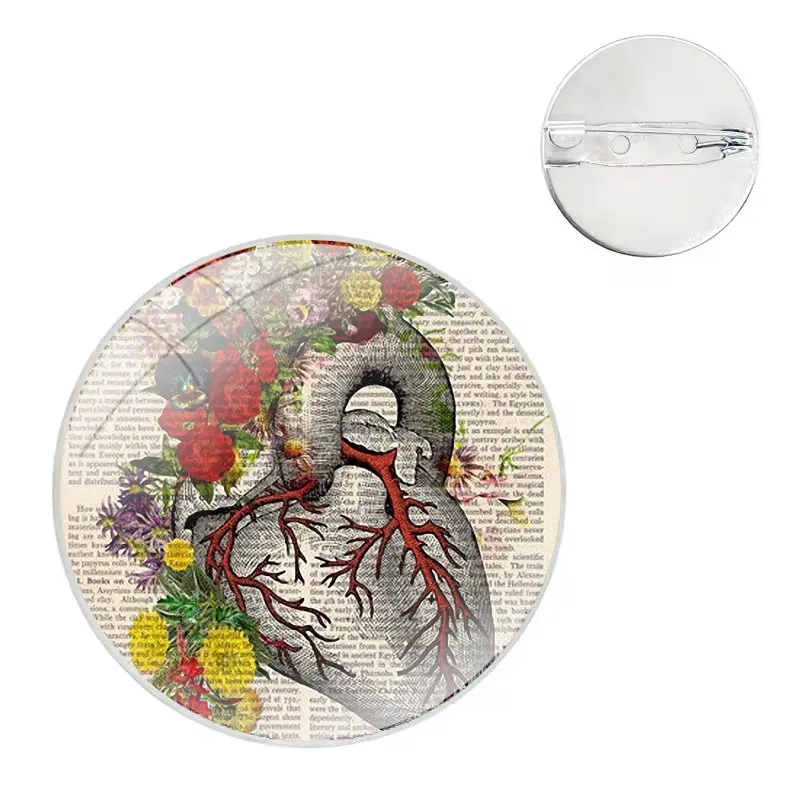 Pins Badge Metal Brooches For Clothes Backpack Decoration gift Medical Human Organs Brain Meridian