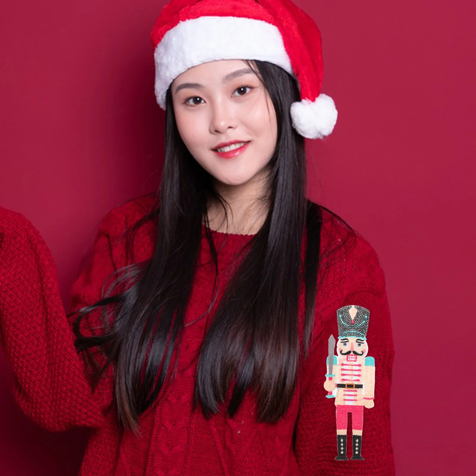 

Nutcracker Sequin Patches Decorative Embellishments Iron on Applique for Clothes Backpacks Hats DIY Clothing Accessories