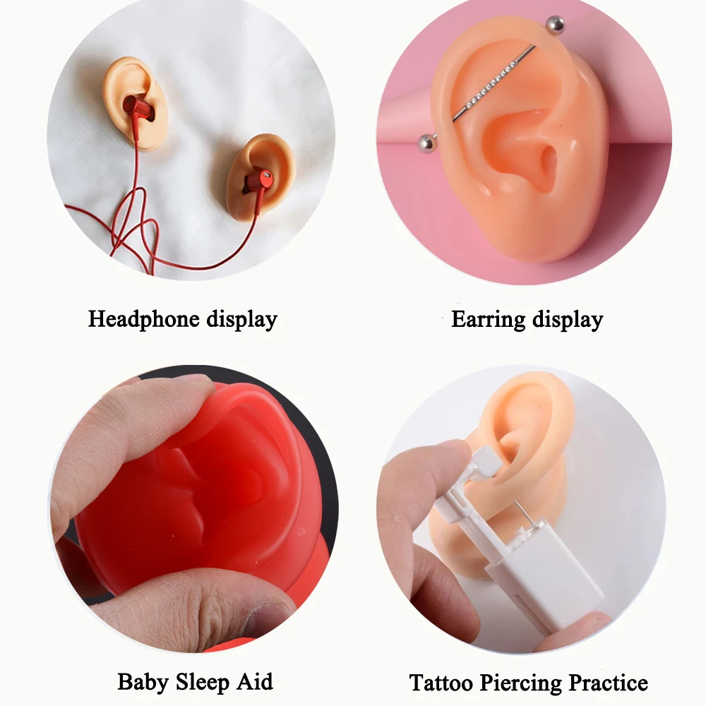 Silicone Ear Model Tattoo Practice Display Tool