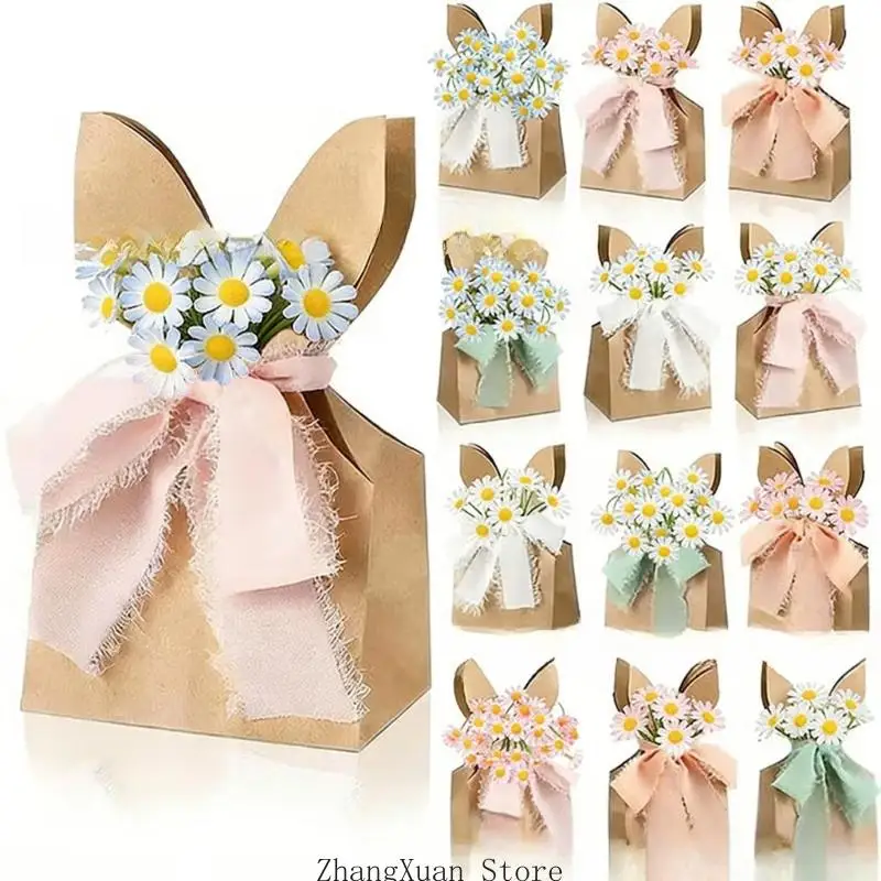 Set mit 12/24 eleganten, künstlerischen Geschenkbeuteln für Kinderpartys, perfekt für Osterleckereien und Festivaltreffen, 3 x – Detail 7