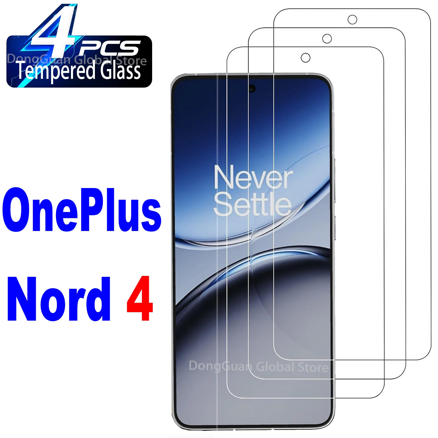 

1/4PCs 0.2mm Tempered Glass For OnePlus Nord 4 Screen Protector Glass Film