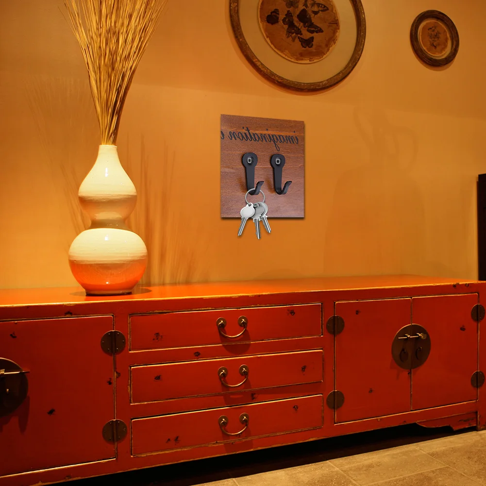 مفاتيح هوك الحائط ديكور عرض شماعات الملحقات حامل الحديد خمر تخزين عقد رف القماش الحائط السنانير #3