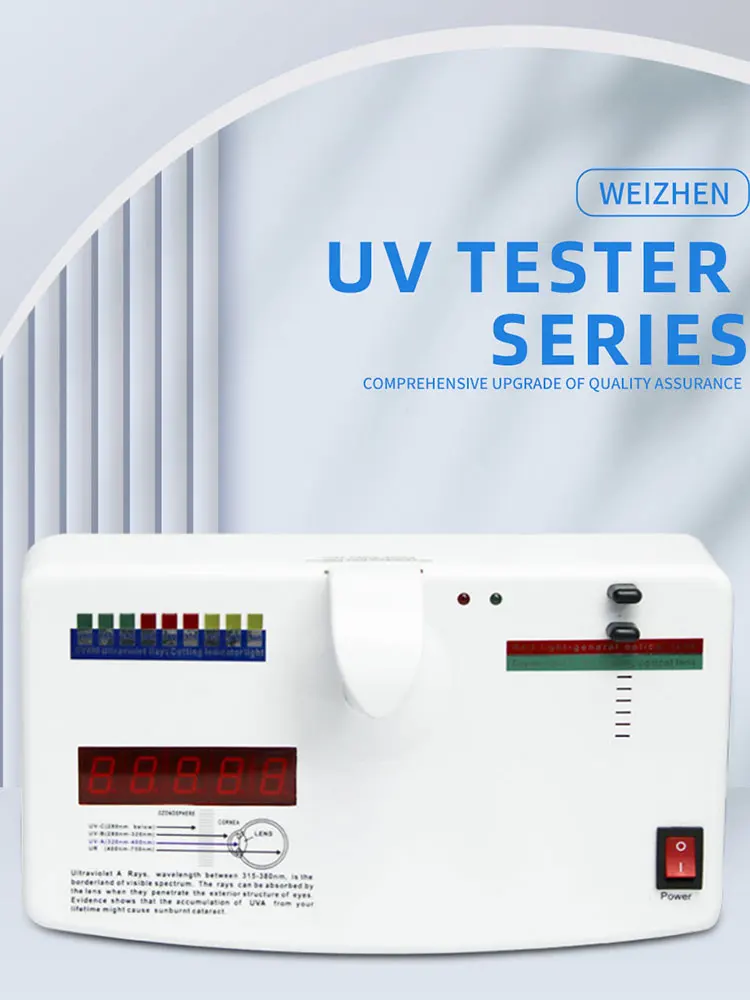 Soczewka optyczna Tester promieniowania ultrafioletowego UV mierniczy UV400 maszyna testująca do badania soczewek