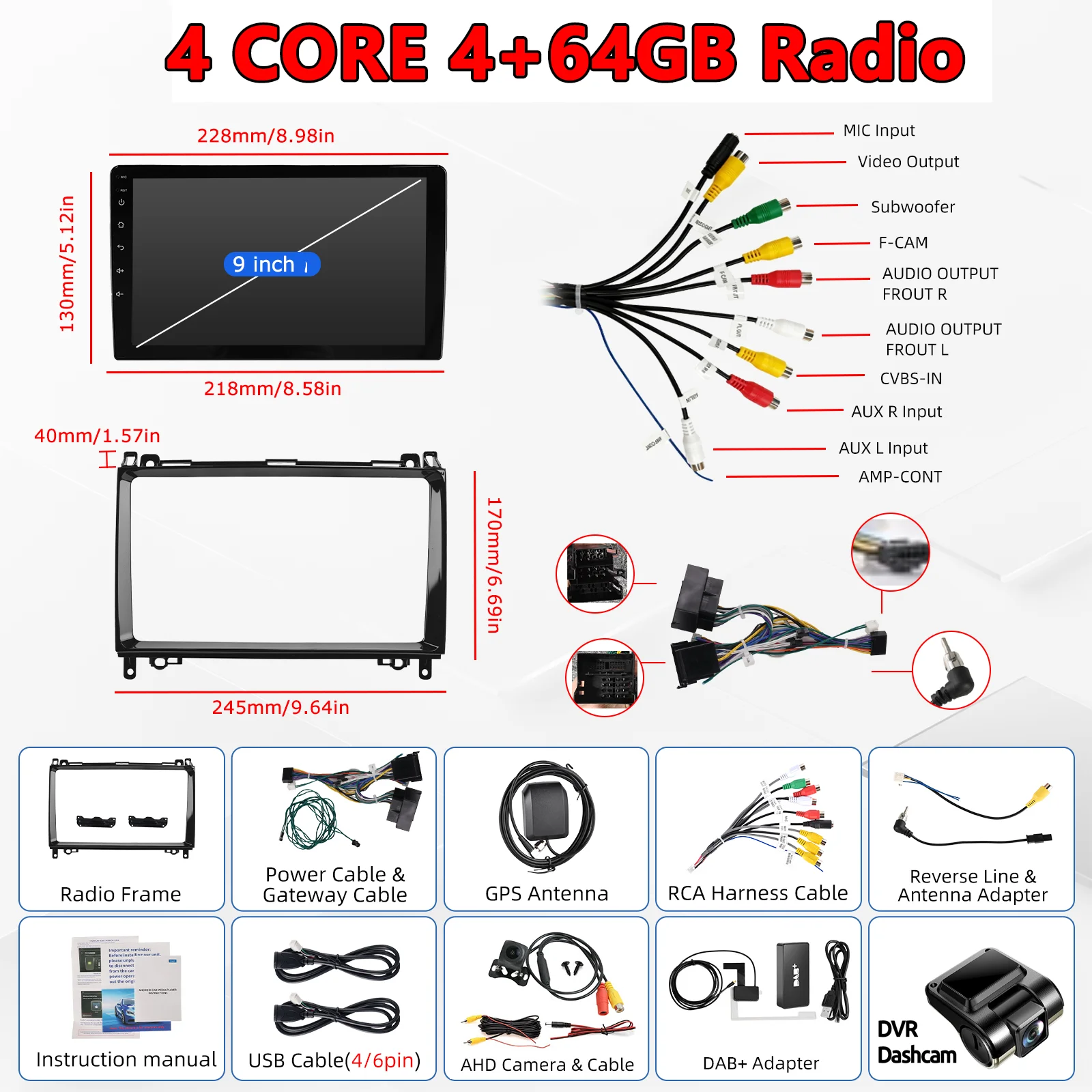 MOPECT Android 15 voor Benz Sprinter Volkswagen Crafter 2006 - 2016 Android autoradio multimediaspeler GPS stereo CarPlay