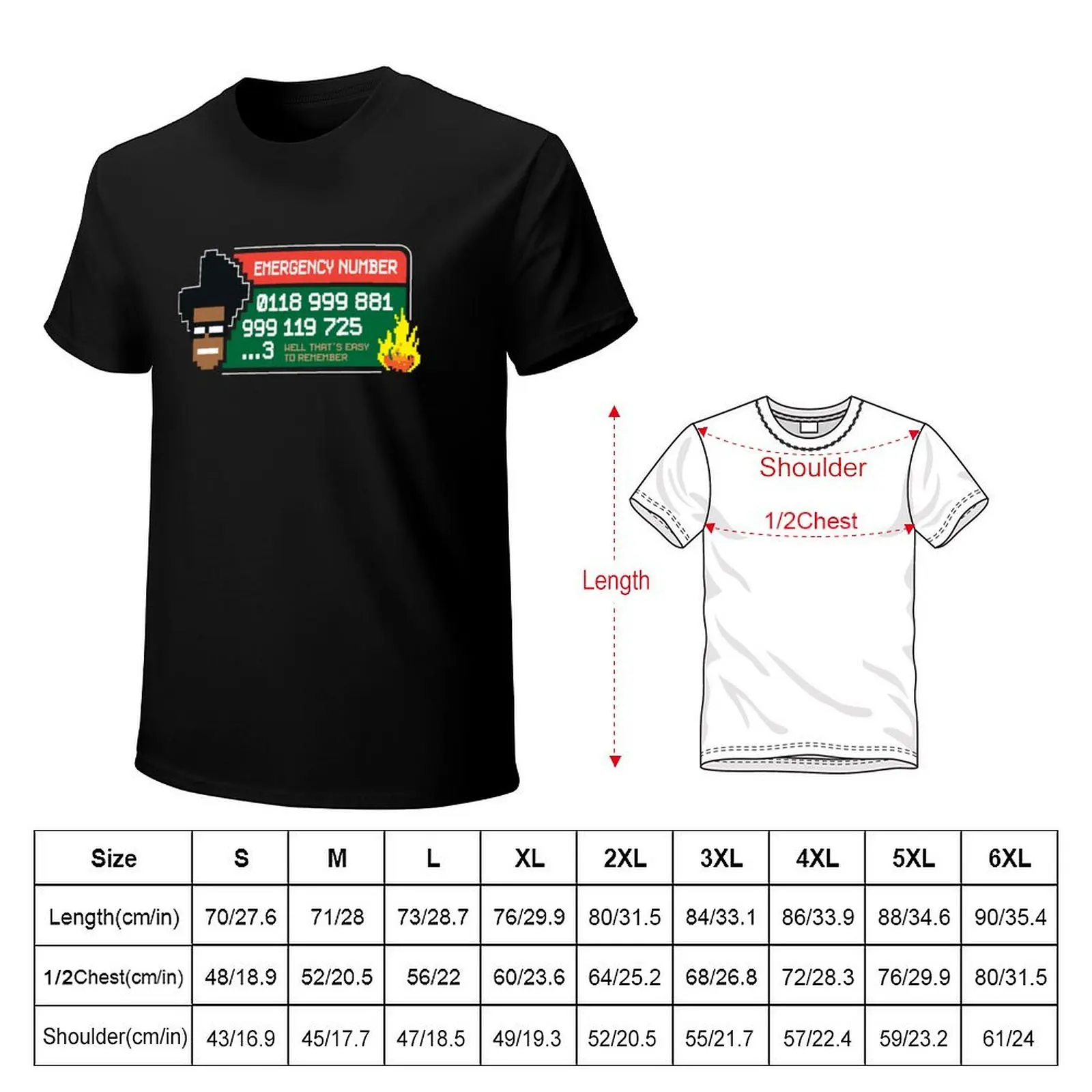 The IT Crowd Emergency Number T-Shirt Christmas Casual Tee Shirt
