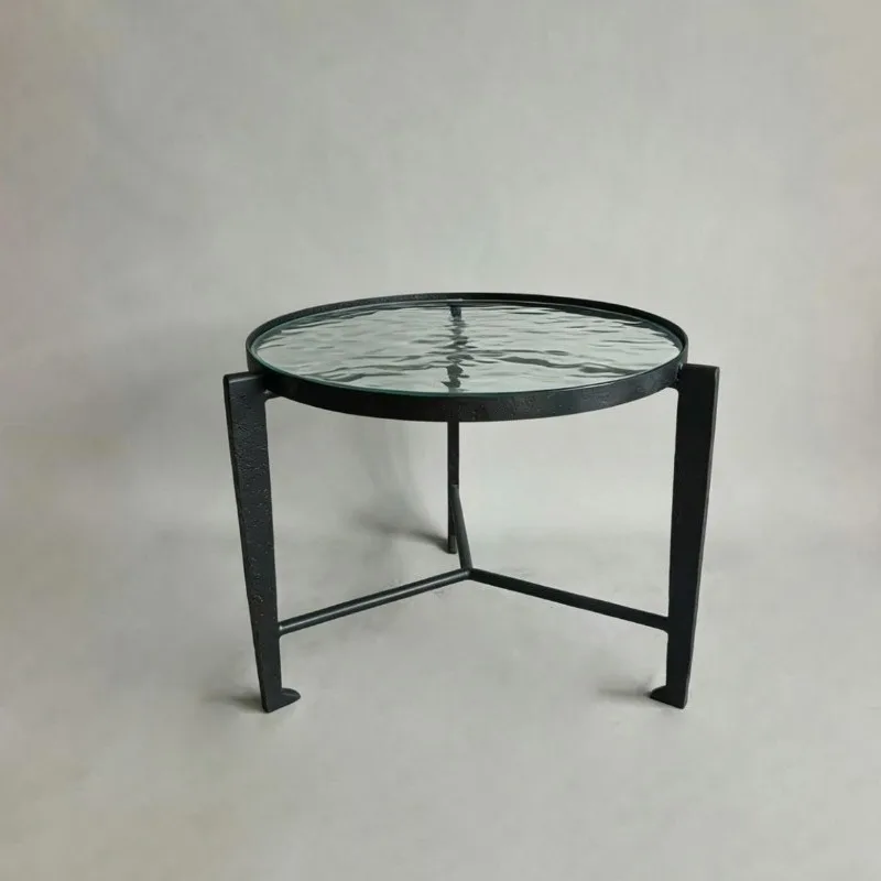 Italian light luxury retro forged wrought iron edge, soft decoration designer villa hotel model room living room edge