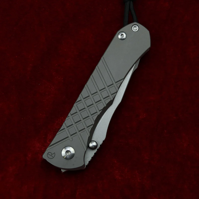 LEMIFSHE Customized Umnumzaan  S35vn TC4 titanium handle folding vegetables fruit pocket camping hunt EDC tool kitchen knife
