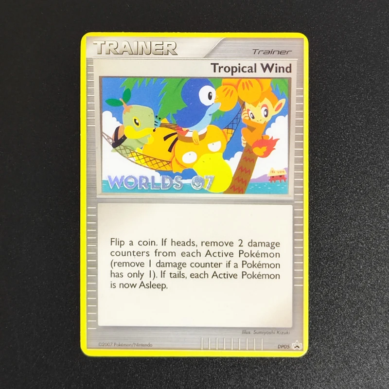 

Proxy 2004 P.M.EN PROMO TROPICAL WIND WORLD CHAMP.NO STAMP 26 Collectibles Card RARE Single Card Classic Game Anime Cards Toys