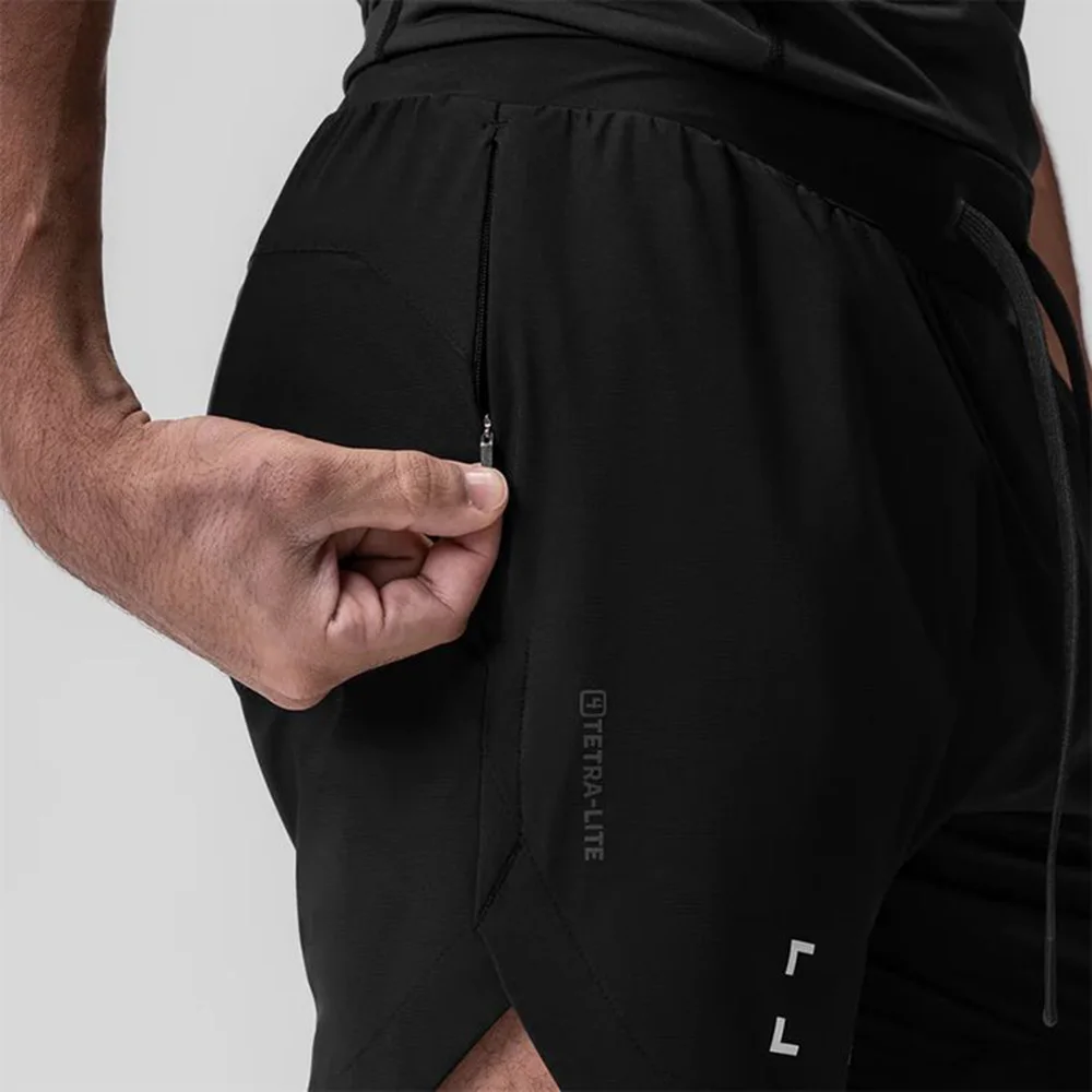 Mens Shorts Zipper Pocket Jogging Sports Shorts Cool Breathable Comfortable Gym Fitness Casual Basketball Shorts Menswear 2024