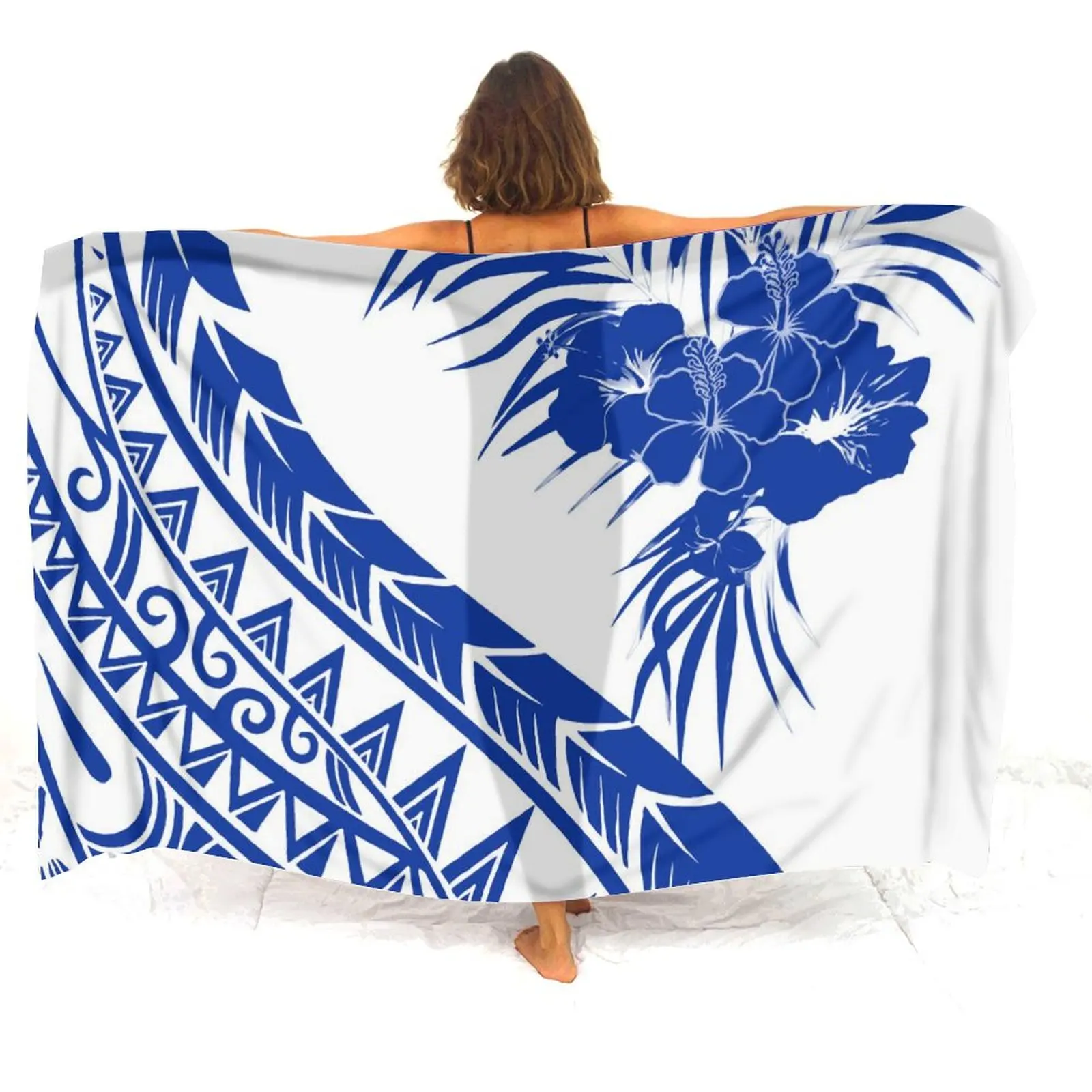 Custom Women's Sarong Beach Scarf Bikini Wrap Coat Polynesian Custom Sarong Hawaiian Resort Vintage Ethnic Print Sarong 2024