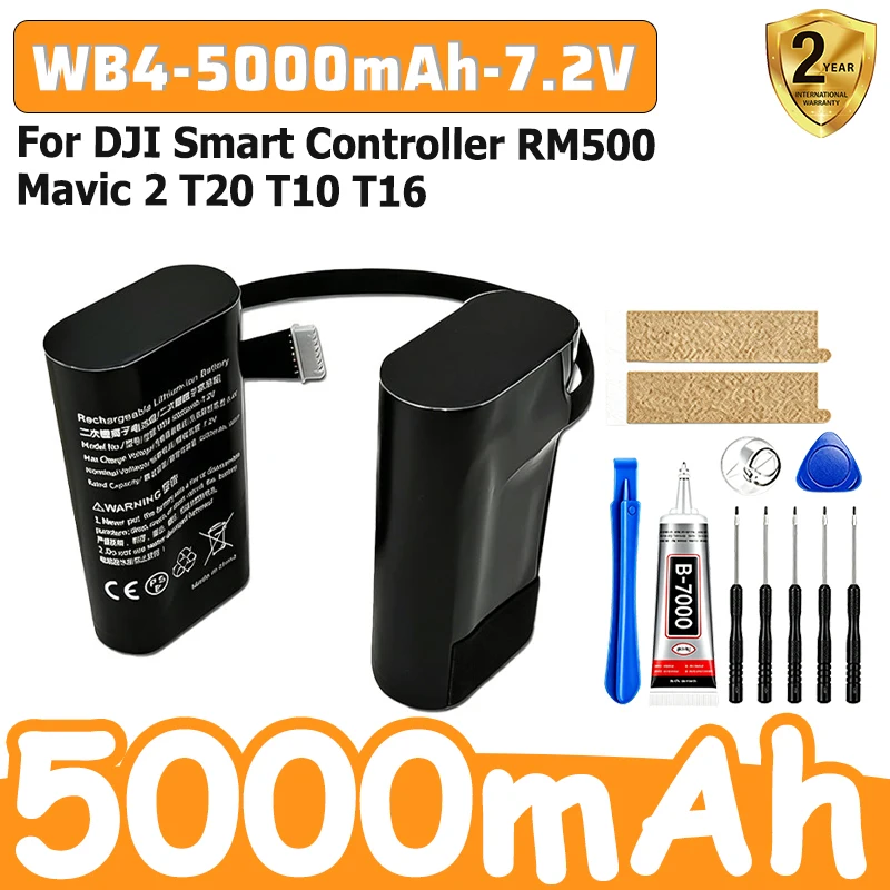 New WB4-5000mAh-7.2V Remote Controller Battery for DJI Smart Controller RM500 Mavic 2 T20 T10 T16