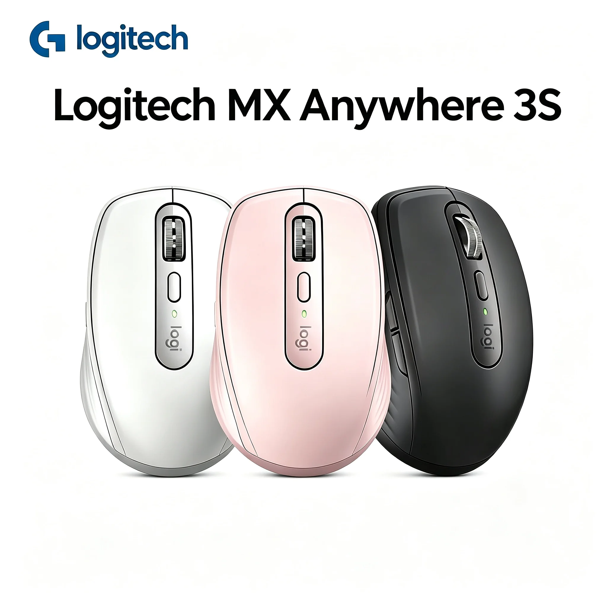Logitech MX Anywhere 3S Travel Friendly Mouse, Precision Tracking, Quiet Click, Bluetooth Office Mice