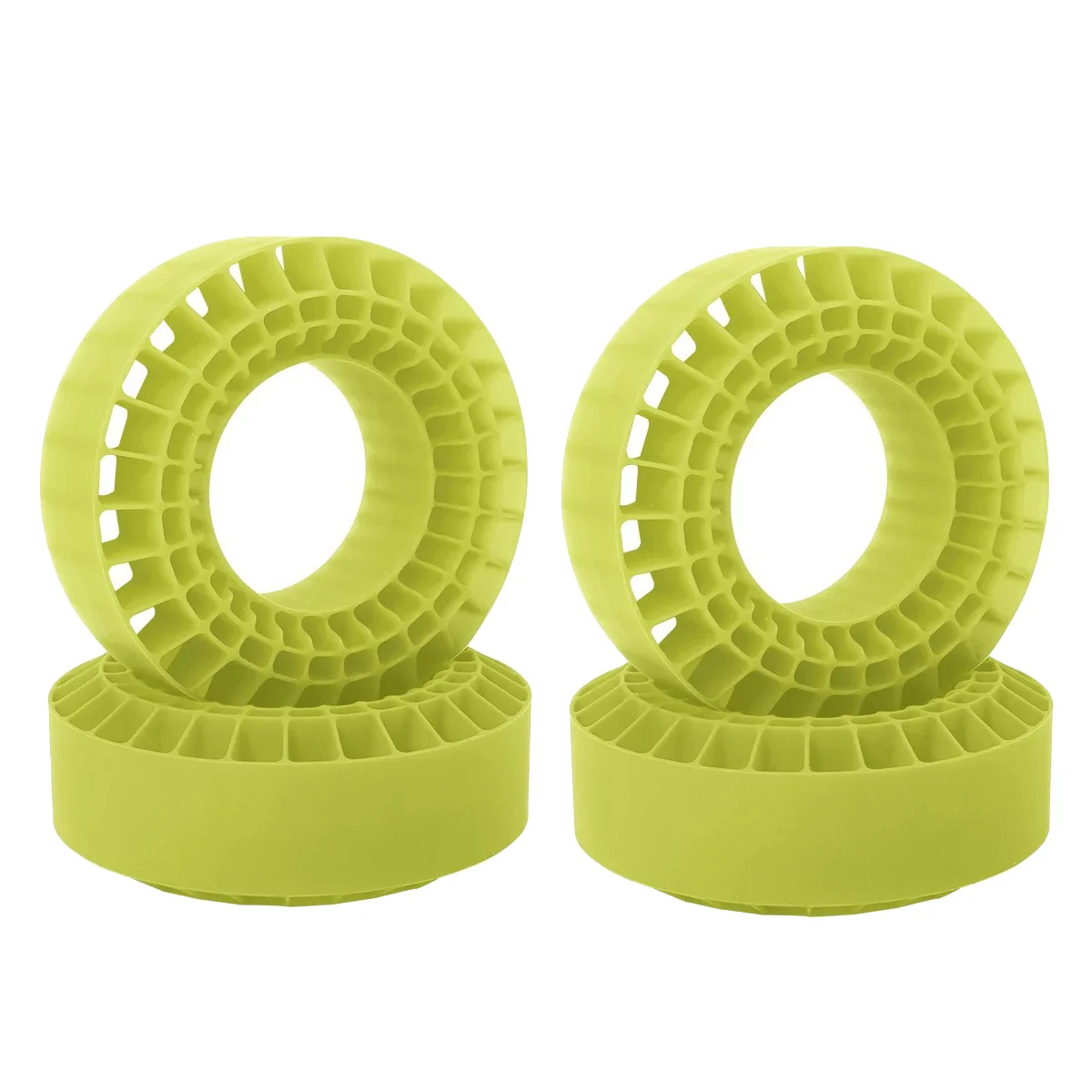 4PCS Silicone Rubber Insert Foam Tire Fit for 1.9 Inch Wheel Tires 108mm Foam Fit for 1/10 RC Crawler Car-Green