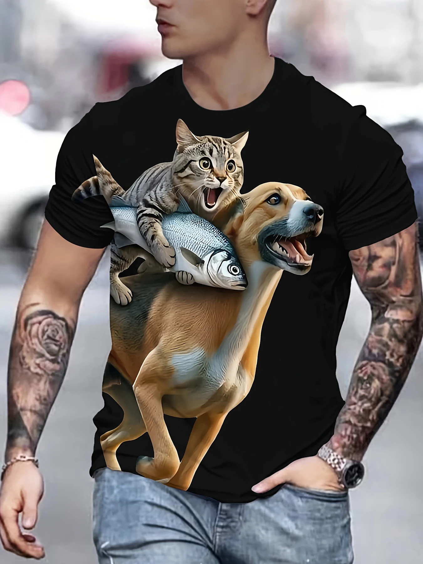 Camiseta Masculina Estampada e - Outdoor Hunting Graphic Tees avaliação e preço