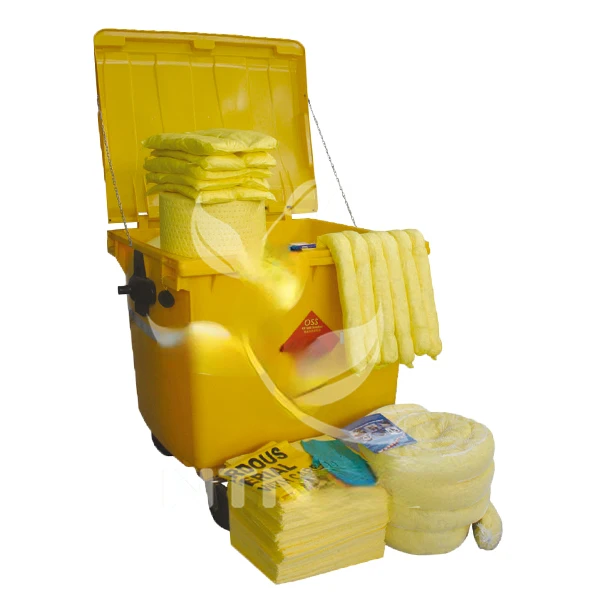 600 LTR Oil Spill Kit 4 Wheel Workplace Emergency Box