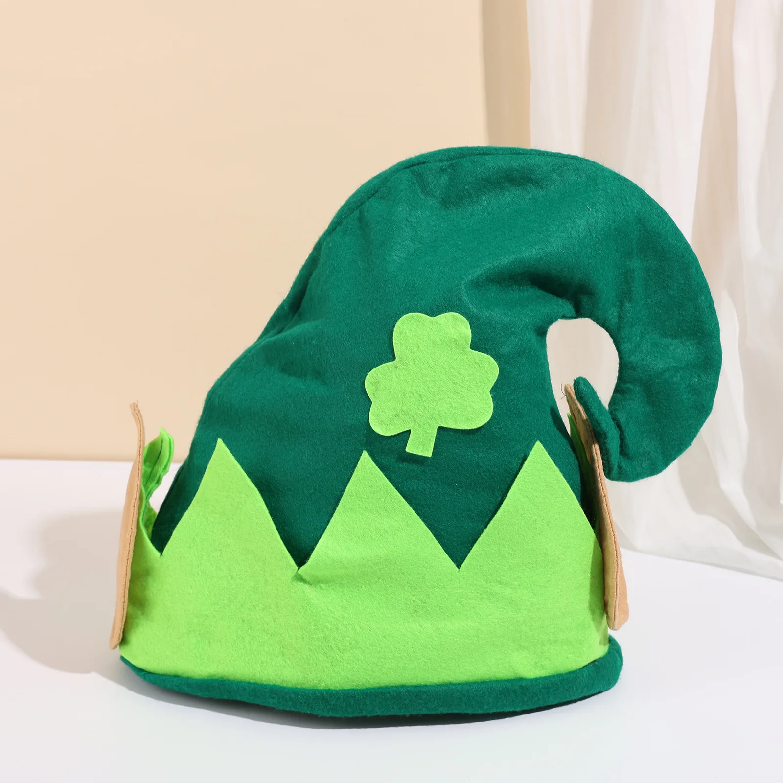 Green Saint Patrick's Day Hat Cosplay Funny Irish Festival Three Leaf Clover Elf Headpiece Cap Carnival Party Costume Props