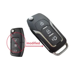1pcs Modified Remote Key Case For Ford Focus C max Mondeo Connect Fiesta Replaceable 3 Buttons Car Smart Key shell Fob HU101