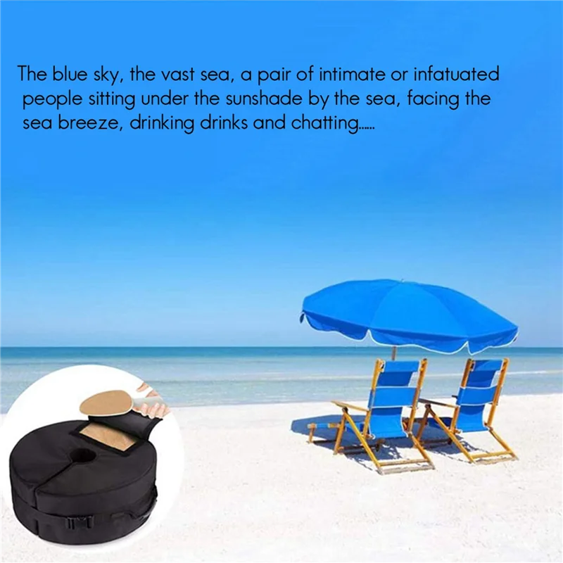 أكياس رمل A50I 2X للمظلة، أوزان خيمة للساقين، أكياس رمل شديدة التحمل لقاعدة مظلة الفناء