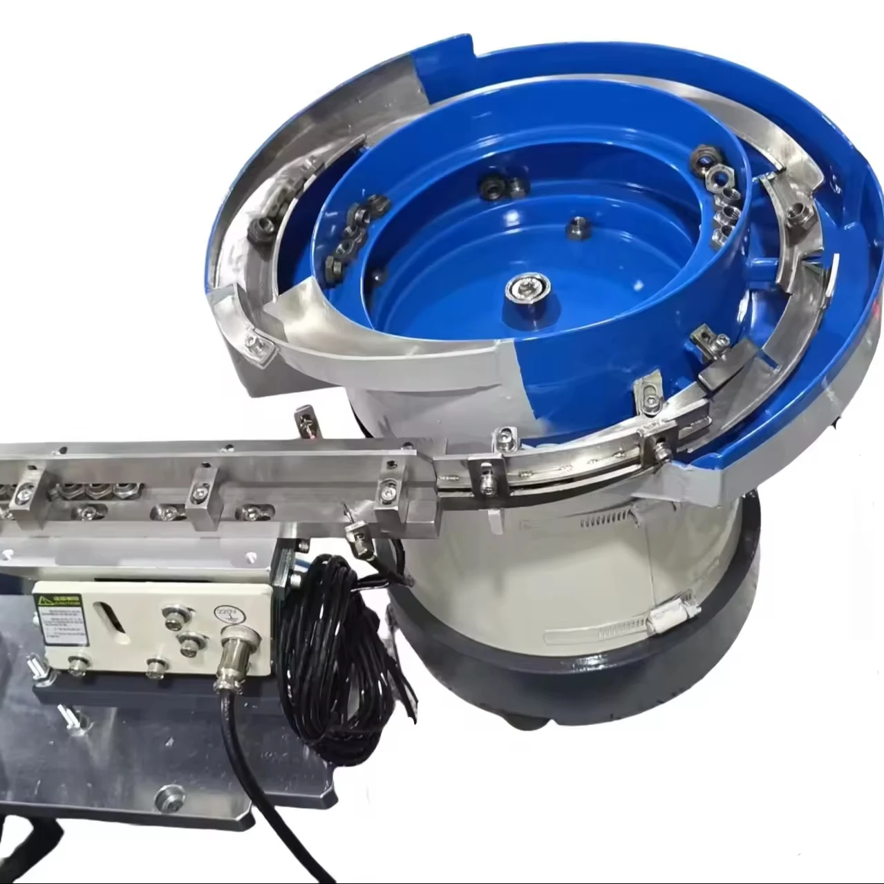 Stainless Steel Vibrating Feeder with Motor & Engine for Multiple Nuts Specifications 80PCS/min Discharge Speed