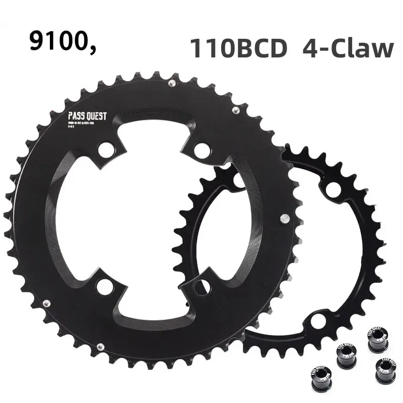 

Chainring 110 BCD 2x Chainring for DURA-ACE R9100 56-42T/54-40T/53-39T/52-36T/50-34T/48-35/46-33T Bike Chainwheel 110bcd