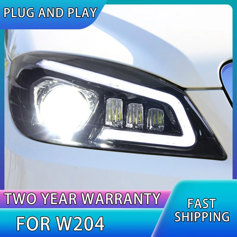 

Car Styling for Benz W204 Headlights 2007-2011 Mercedes C Class Headlight Benz C300 Headlamp C200 C260 LED Dynamic Turn Signal