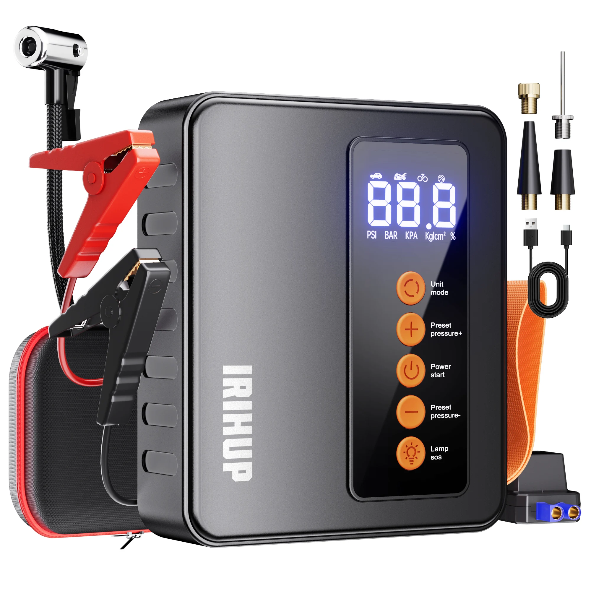 

4000A Car Jump Starter 150PSI Air Pump Car Battery Emergency Boosters Power Bank Portable Starting Device Car Starter