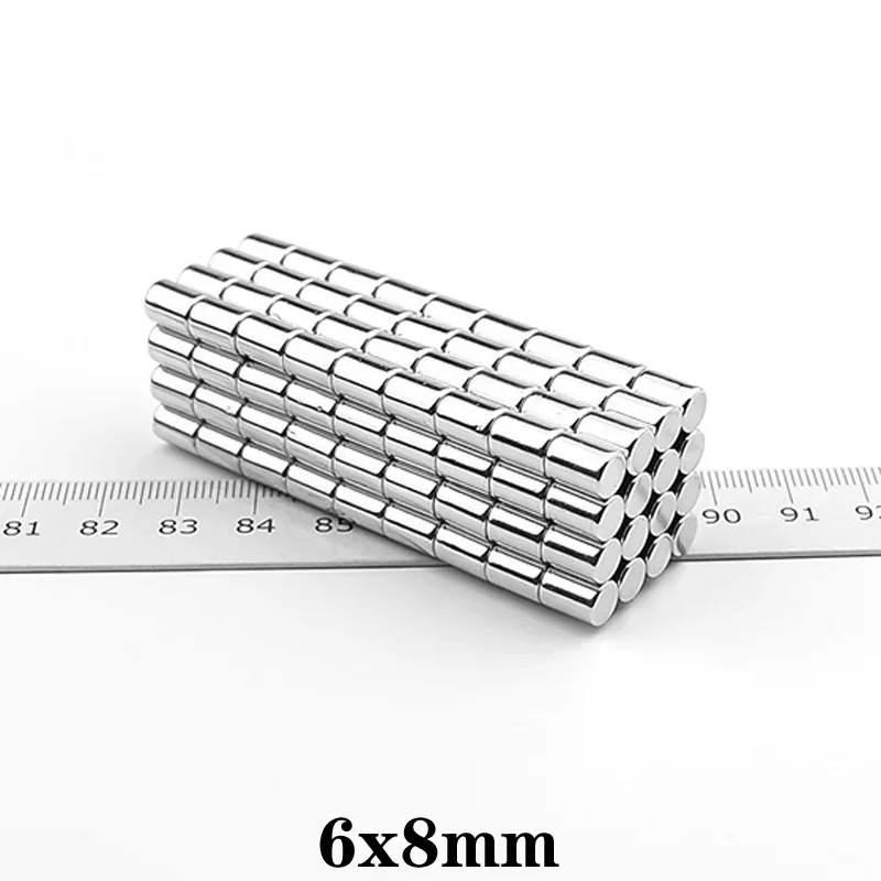 6x8mm thinck Powerful Magnetic  6mmx8mm Permanent Small Round Magnet 6x8mm Neodymium Magnet Super Strong magnet 6*8