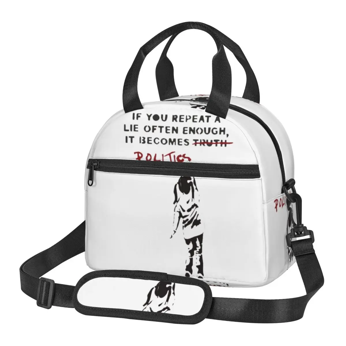 If You Repeat A Lie Often Enough It Becomes Politics Lunch Bags Insulated Bento Box Lunch Tote Picnic Bags Thermal Bag for kids