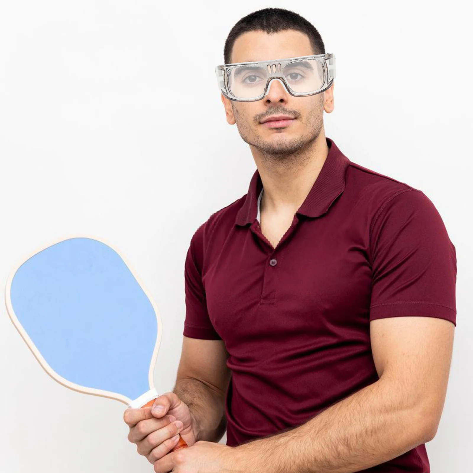 نظارات رياضية رمادية Uv400 واقية مضادة للصدمات لكرة السلة وكرة القدم نظارات أمان لركوب الدراجات في الهواء الطلق