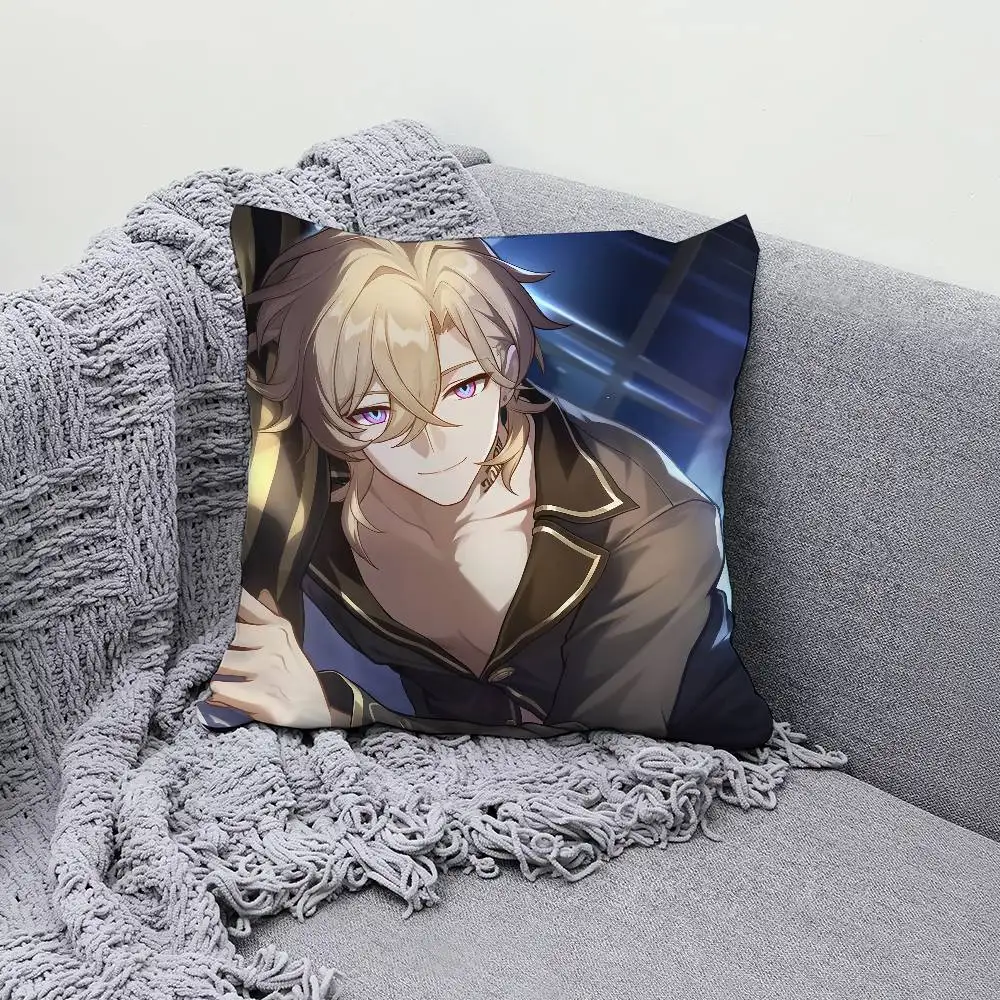 Honkai Star Rail Aventurine 30x30cm 45x45cm Pillow Case Decor Protective Covers Comfortable Soft For Sofa Living Room Home Offic