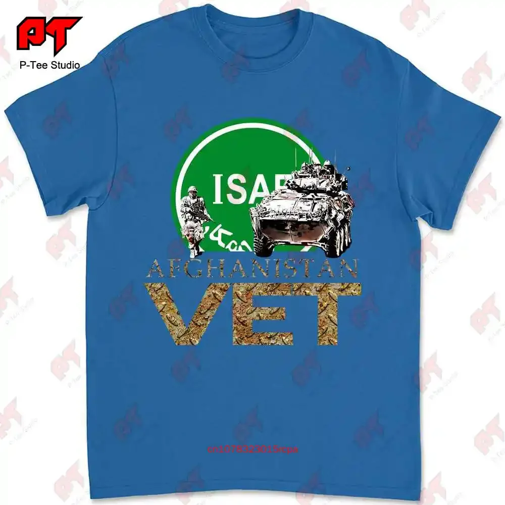 Afghan Vet Isaf Crest Isa Afghanistan T-shirt KXR7