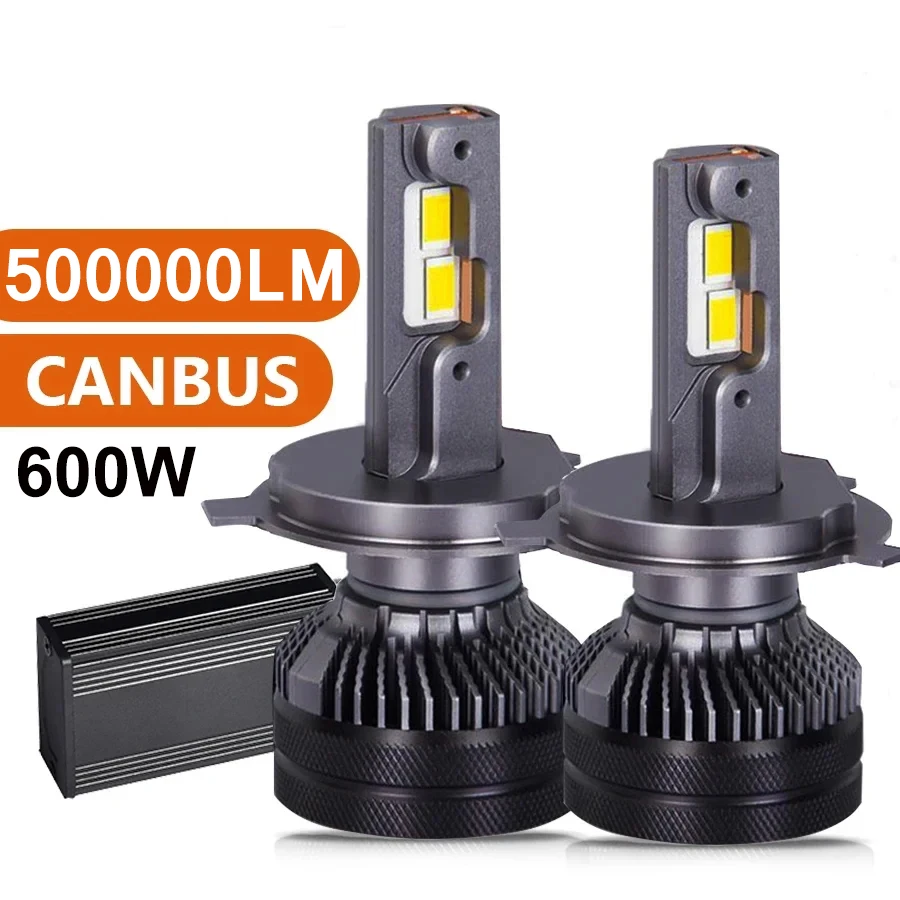 

2Pcs Lights For Car H7 H4 Led Lamp 500000LM 600W Double Copper Tube 6000K K5C F5C H1 H11 HB3 9005 HB4 9006 Led Headlight Bulb