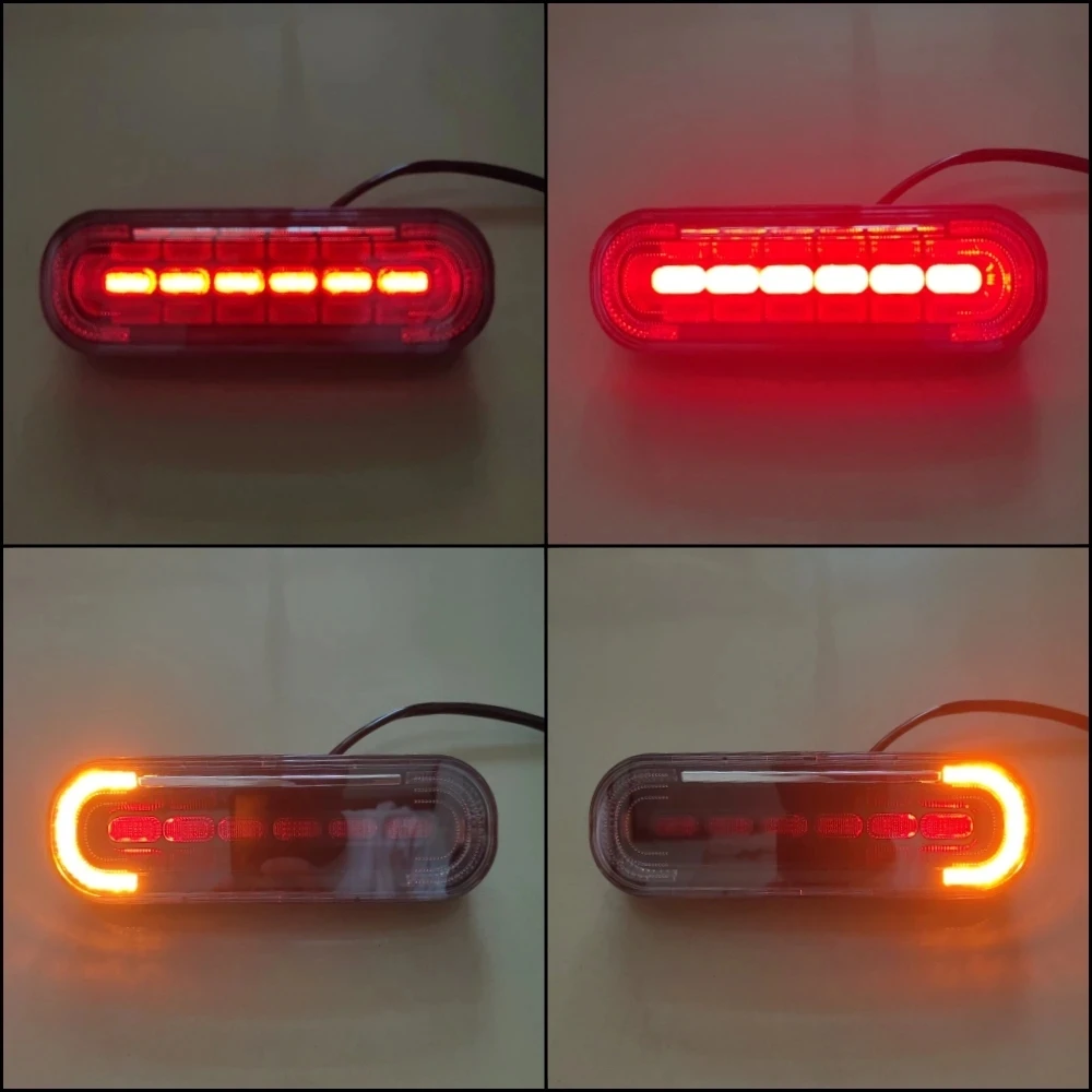 1Pc Motorcycle Tail Light With Turn Signals Motorbike Rear Light 12V ATV Ebike Back Light Position Brake Lamp Waterproof
