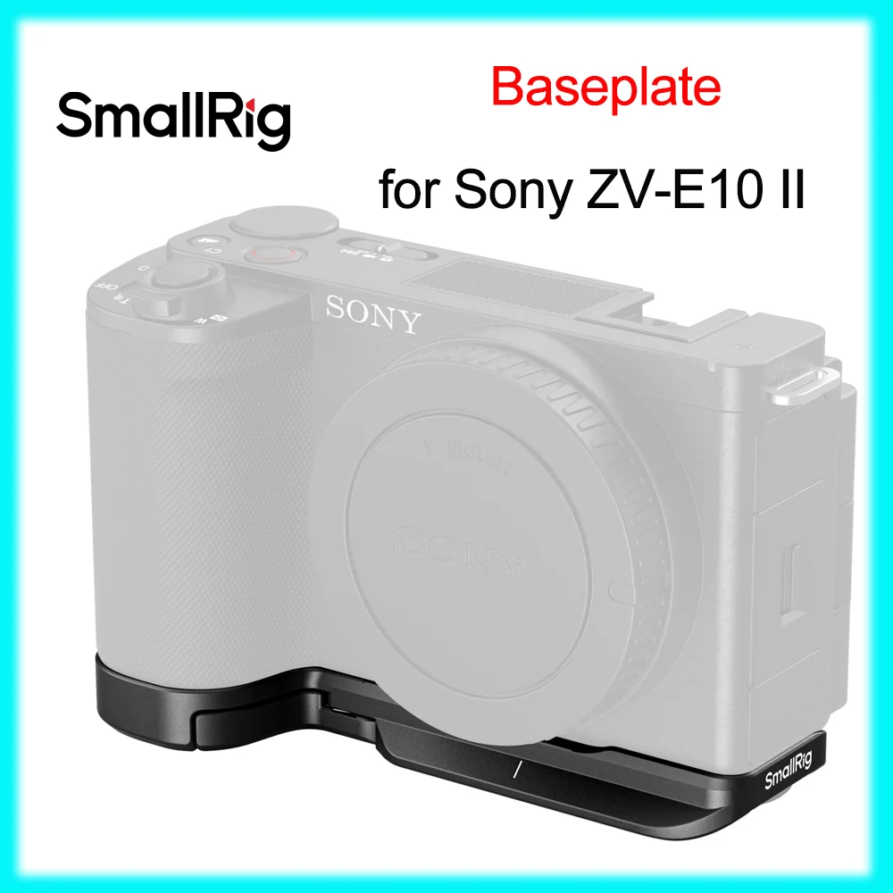 Placa base Smallrig para Sony ZV-E10 II 4950 con múltiples interfaces integradas, placa base de aleación de aluminio para estabilizador de trípode