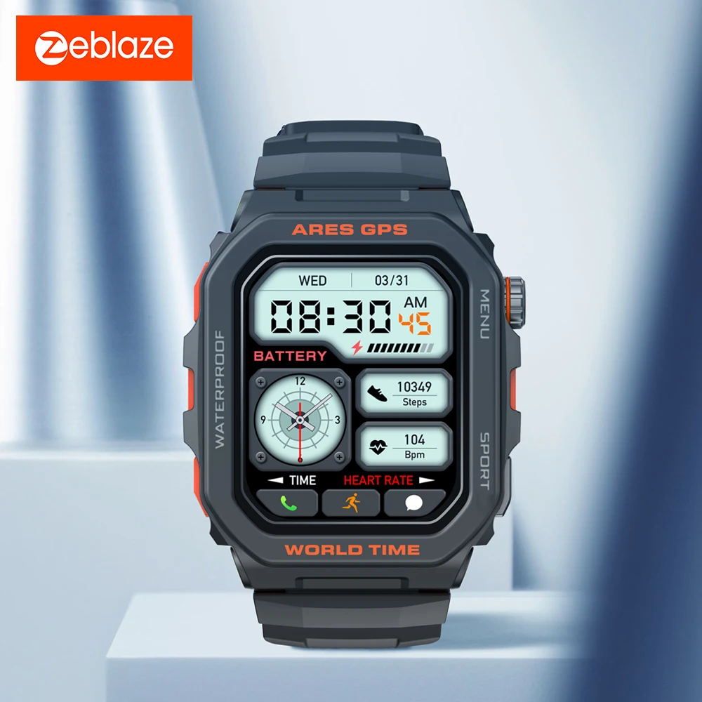 

Original Zeblaze Ares GPS Smart Watch Built-in Alexa & GPS Bluetooth Phone Calling Smartwatch Heart Rate SpO2 Fitness Tracking
