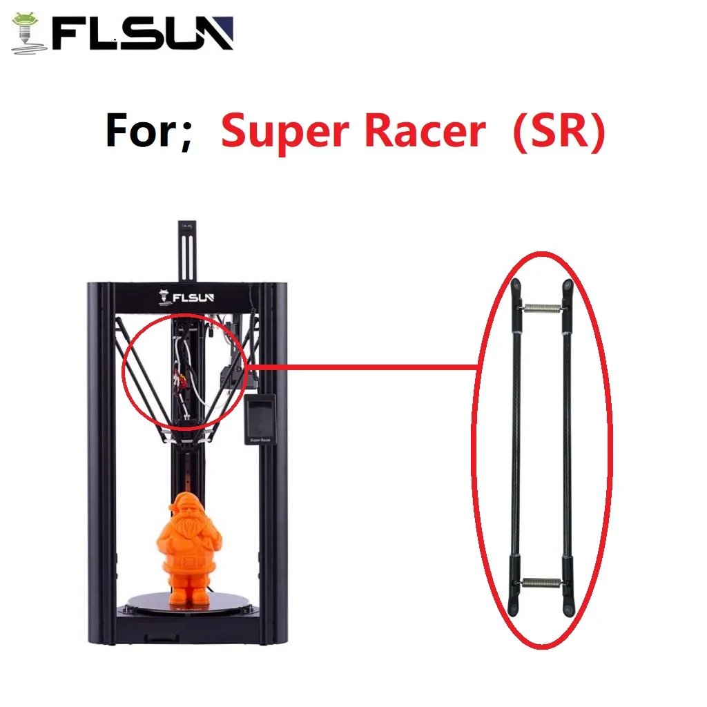 

Оригинальные аксессуары для 3d-принтеров FLSUN Super Racer с параллельной рукояткой Delta SR 315 мм, паук-манипулятор, волокно, карбоновый толкатель