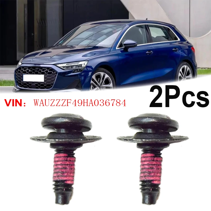 2Pcs M6*20 Hexagon Socket Flat Head Bolt Screw Engine Protection Pan 1K0825951 For AUDI VW A3 A8 QUATTRO S8 TT 2005-2016