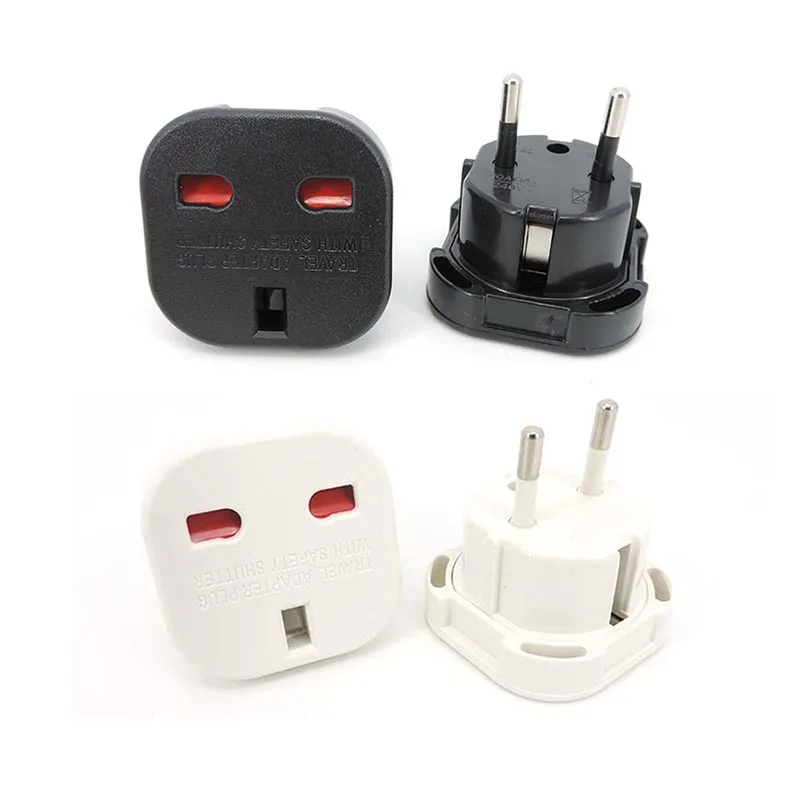 1pcs 3pcs EU Universal Plug UK to EU Converter Euro Travel power supply Adapter AC 250V Charger EU Plug British Scoket Outlet