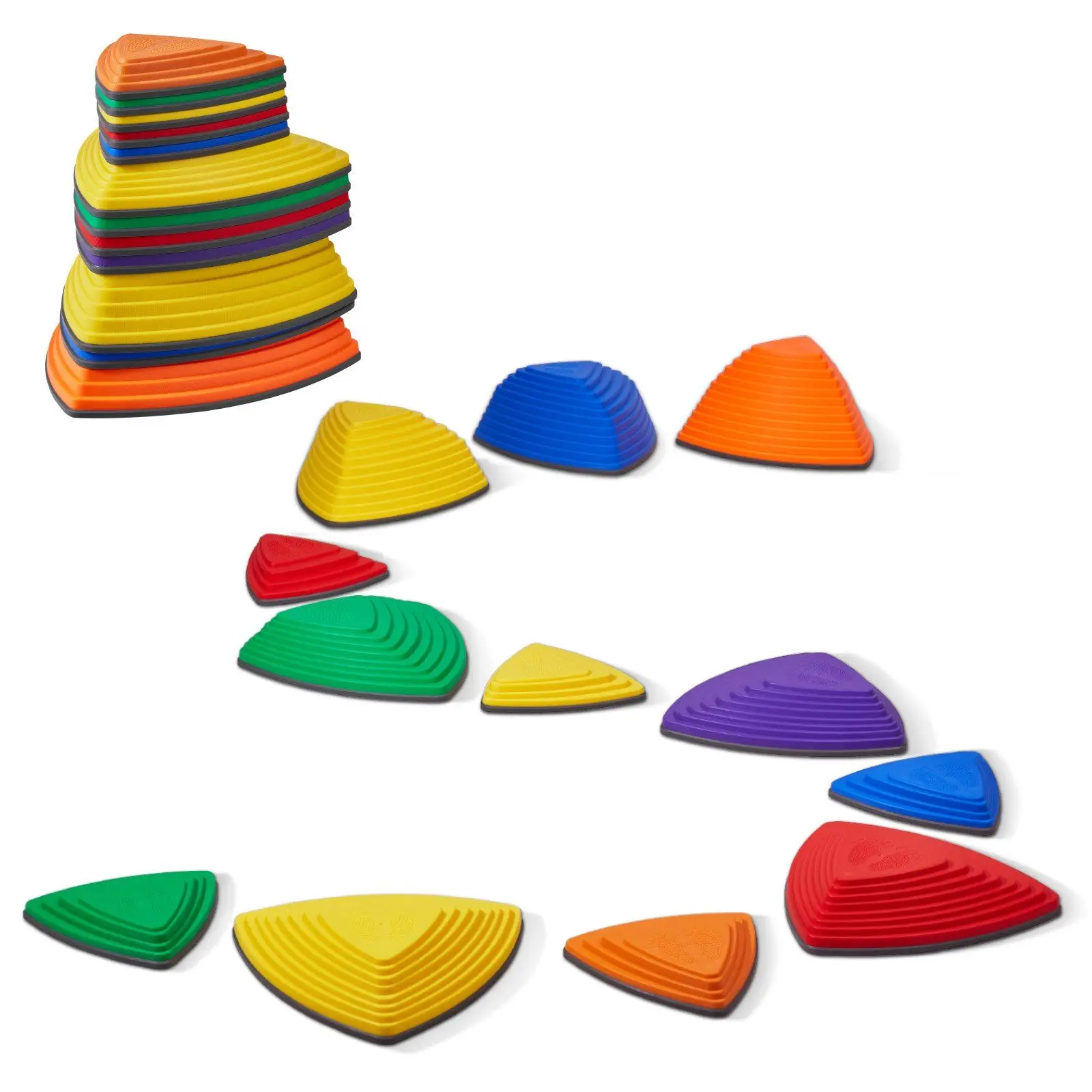 Kids Balance Stepping Stones Sensory Obstacle Course 12 PCS Outdoor Indoor