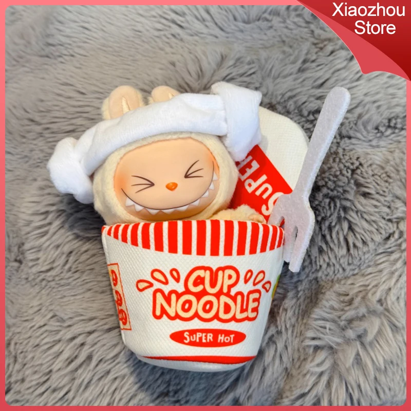 

Подходит для одежды Labubu, одежда для кукол 17 см, одежда для круглосуточного магазина, набор лапши быстрого приготовления с молоком, одежда для коробки Bento